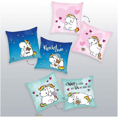 Herding, Coussin pour enfant, Coussin décoratif Pummeleinhorn (40 x 40 cm) - Publicité Herding, Coussin pour enfant, Coussin décoratif Pummeleinhorn (40 x 40 cm) - Publicité