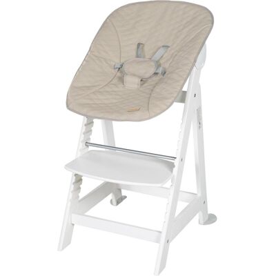 ROBA Chaise Haute Bébé - 2-en-1, Blanc & Gris - Publicité ROBA Chaise Haute Bébé - 2-en-1, Blanc & Gris - Publicité