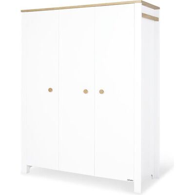 Armoire enfant Pinolino Lova - Blanc et Chêne - 3 Portes - Publicité Armoire enfant Pinolino Lova - Blanc et Chêne - 3 Portes - Publicité