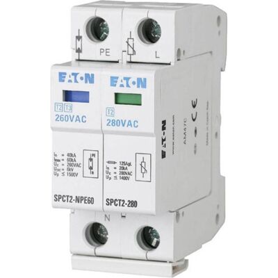 Eaton Dispositif de Protection contre la Surtension - 167621 SPCT2-335-1+NPE - Armoire de distribution - 20kA - Publicité Eaton Dispositif de Protection contre la Surtension - 167621 SPCT2-335-1+NPE - Armoire de distribution - 20kA - Publicité