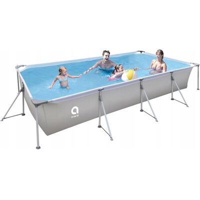 Jilong, Piscine, Piscine hors sol rectangulaire Passaat Grey, 394 x 207 x 80 cm, avec structure en acier, pompe... (394 x 207 x 80 cm) - Publicité Jilong, Piscine, Piscine hors sol rectangulaire Passaat Grey, 394 x 207 x 80 cm, avec structure en acier, pompe... (394 x 207 x 80 cm) - Publicité