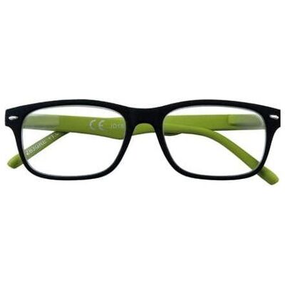 Zippo, Lunettes de lecture, Lunettes de lecture noires et vertes +2.50 (+2.5) - Publicité Zippo, Lunettes de lecture, Lunettes de lecture noires et vertes +2.50 (+2.5) - Publicité