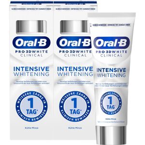 Oral-B, Dentifrice, 3D White Clinical Kühle Minze 2x75ml (75 ml) - Publicité Oral-B, Dentifrice, 3D White Clinical Kühle Minze 2x75ml (75 ml) - Publicité