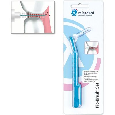 Hager Pharma GmbH MIRADENT Kit de Brossettes interdentaires - Bleu transparent - Publicité Hager Pharma GmbH MIRADENT Kit de Brossettes interdentaires - Bleu transparent - Publicité