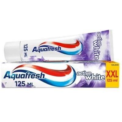 Dentifrice, Dentifrice Active White 125ml Aquafresh (125 ml) - Publicité Dentifrice, Dentifrice Active White 125ml Aquafresh (125 ml) - Publicité