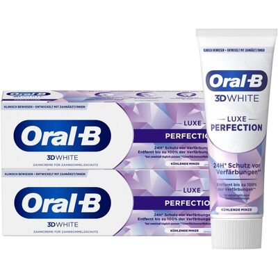 Oral-B, Dentifrice, 3D White Luxe Perfection (75 ml) - Publicité Oral-B, Dentifrice, 3D White Luxe Perfection (75 ml) - Publicité