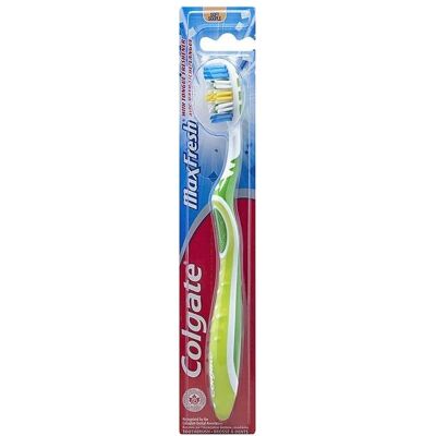 Colgate, Brosse à dents manuelle, Brosse à dents fraîche maxe douce, 1 pièce (Souple) - Publicité Colgate, Brosse à dents manuelle, Brosse à dents fraîche maxe douce, 1 pièce (Souple) - Publicité