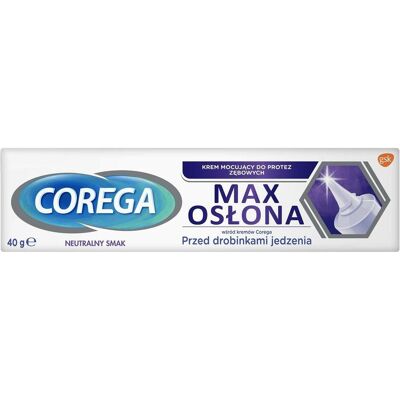 Corega, Dentifrice, Max Cover Crème de fixation pour prothèses dentaires 40G (40 ml) - Publicité Corega, Dentifrice, Max Cover Crème de fixation pour prothèses dentaires 40G (40 ml) - Publicité