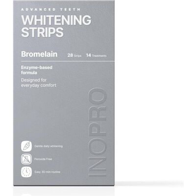 InoPro, Blanchiment des dents, Bandes blanchissantes avancées – 14 traitements (Bandelettes de blanchiment) - Publicité InoPro, Blanchiment des dents, Bandes blanchissantes avancées – 14 traitements (Bandelettes de blanchiment) - Publicité
