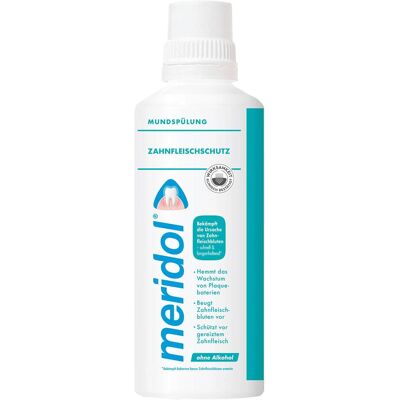 Meridol, Bain de bouche, Soins des gencives (400 ml, Bains de bouche) - Publicité Meridol, Bain de bouche, Soins des gencives (400 ml, Bains de bouche) - Publicité