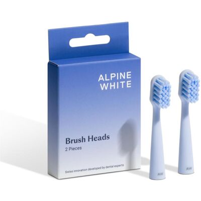 Alpine White, Tête de brosse à dents, Brush Heads (2 Stk) (2x) - Publicité Alpine White, Tête de brosse à dents, Brush Heads (2 Stk) (2x) - Publicité