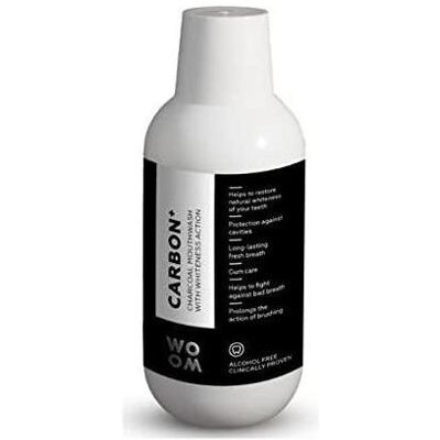 Rinçage buccal Woom Carbon+ - Blanchissant au Charbon Actif - 500ml - Publicité Rinçage buccal Woom Carbon+ - Blanchissant au Charbon Actif - 500ml - Publicité