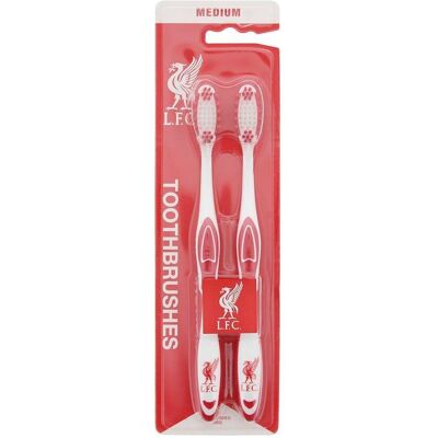 Aeno, Brosse à dents manuelle, Set Duo, Epl, Liverpool, Toothbrush, White & Red, 2 pcs Unisex (Moyen, 2x) - Publicité Aeno, Brosse à dents manuelle, Set Duo, Epl, Liverpool, Toothbrush, White & Red, 2 pcs Unisex (Moyen, 2x) - Publicité