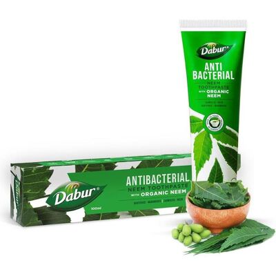 Dentifrice Bio Neem Dabur - Dentifrice, Ingrédients Naturels, Antibactérien - Publicité Dentifrice Bio Neem Dabur - Dentifrice, Ingrédients Naturels, Antibactérien - Publicité