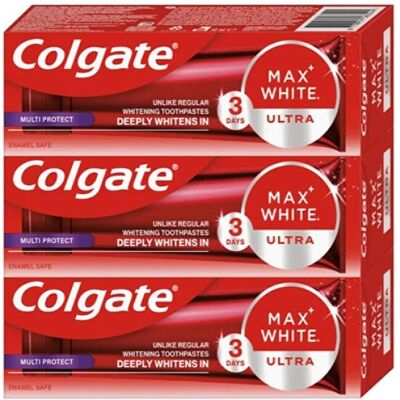 Dentifrice blanchissant Colgate Max White Ultra Multiprotect - Dentifrice - Publicité Dentifrice blanchissant Colgate Max White Ultra Multiprotect - Dentifrice - Publicité