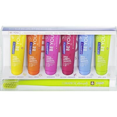 Set Brosse à Dents Manuelle et Dentifrice Végane - Curaprox - Publicité Set Brosse à Dents Manuelle et Dentifrice Végane - Curaprox - Publicité