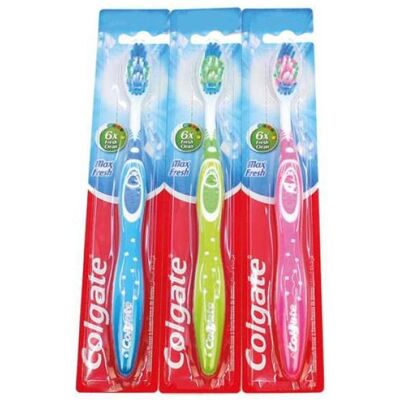 Colgate, Brosse à dents manuelle, Brosse à dents Max Fresh Medium (Moyen) - Publicité Colgate, Brosse à dents manuelle, Brosse à dents Max Fresh Medium (Moyen) - Publicité