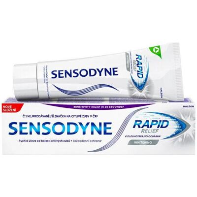 Sensodyne, Dentifrice, Rapid Relief Whitening Toothpaste For Sensitive Teeth 75ml (75 ml) - Publicité Sensodyne, Dentifrice, Rapid Relief Whitening Toothpaste For Sensitive Teeth 75ml (75 ml) - Publicité
