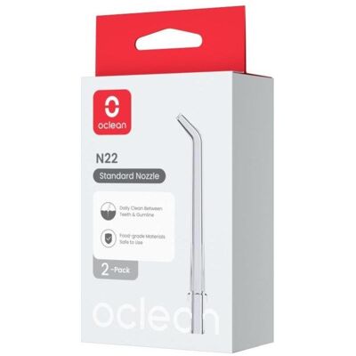 Clean, Soins dentaires : accessoires, Oclean N22 Standard Nozzle for W10 Lite-2pk, C05000027 - Publicité Clean, Soins dentaires : accessoires, Oclean N22 Standard Nozzle for W10 Lite-2pk, C05000027 - Publicité
