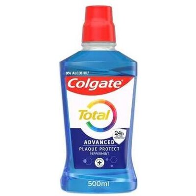 Colgate, Bain de bouche, Total Plaque Protect Mouthwash 500ml - Fights the Root Cause of Many Issues (500 ml, Bains de bouche) - Publicité Colgate, Bain de bouche, Total Plaque Protect Mouthwash 500ml - Fights the Root Cause of Many Issues (500 ml, Bains de bouche) - Publicité