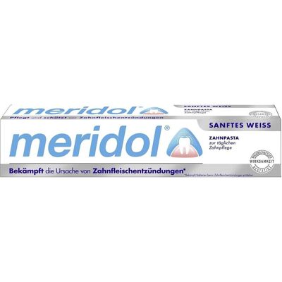 Meridol Blanc Doux Dentifrice - Soin des Gencives & Parodontite - Publicité Meridol Blanc Doux Dentifrice - Soin des Gencives & Parodontite - Publicité