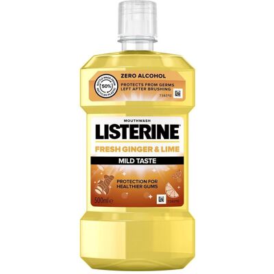 Listerine - Bain de bouche au gingembre frais et lime - Bain 500ml - Publicité Listerine - Bain de bouche au gingembre frais et lime - Bain 500ml - Publicité