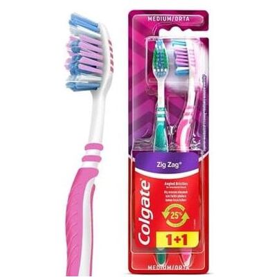 Colgate, Brosse à dents manuelle, ZigZag Nettoyage interdentaire 2 Brosse à dents moyenne Nettoyage interdentaire 1 1 (Moyen, 2x) - Publicité Colgate, Brosse à dents manuelle, ZigZag Nettoyage interdentaire 2 Brosse à dents moyenne Nettoyage interdentaire 1 1 (Moyen, 2x) - Publicité
