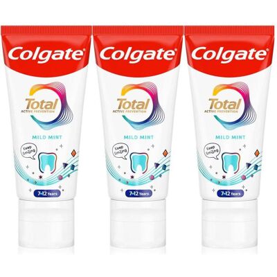 Dentifrice Colgate Junior - Soin buccal complet pour enfants - 3x50 ml - Publicité Dentifrice Colgate Junior - Soin buccal complet pour enfants - 3x50 ml - Publicité