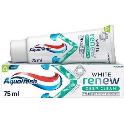 Aquafresh, Dentifrice, White Renew Deep Clean pasta do zębów 75ml (75 ml) - Publicité Aquafresh, Dentifrice, White Renew Deep Clean pasta do zębów 75ml (75 ml) - Publicité