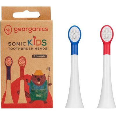 Georganics, Tête de brosse à dents, GeoKids, Wymienne Główki do Szczoteczki Sonicznej dla Dzieci, SOFT, 2 szt. (2x) - Publicité Georganics, Tête de brosse à dents, GeoKids, Wymienne Główki do Szczoteczki Sonicznej dla Dzieci, SOFT, 2 szt. (2x) - Publicité