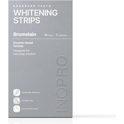InoPro, Blanchiment des dents, Bandes blanchissantes avancées – 7 traitements (Bandelettes de blanchiment) - Publicité InoPro, Blanchiment des dents, Bandes blanchissantes avancées – 7 traitements (Bandelettes de blanchiment) - Publicité