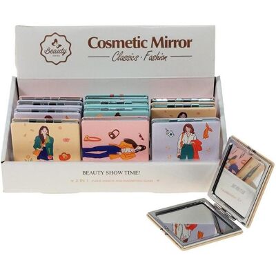 Donegal, Miroir cosmétique, Miroir double face pour modèles (12 pièces) - Publicité Donegal, Miroir cosmétique, Miroir double face pour modèles (12 pièces) - Publicité