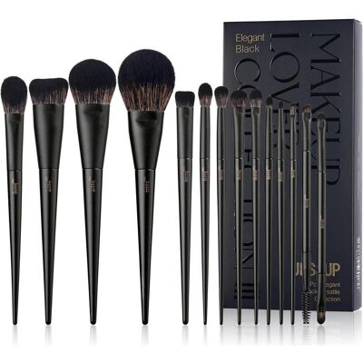 Jessup, Pinceau de maquillage, Makeup Brushes Set 14pcs Black Kabuki Foundation (Set) - Publicité Jessup, Pinceau de maquillage, Makeup Brushes Set 14pcs Black Kabuki Foundation (Set) - Publicité