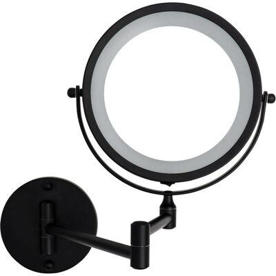 Ridder, Miroir cosmétique, Miroir Mural De Maquillage Mary M Noir Avec LED - Publicité Ridder, Miroir cosmétique, Miroir Mural De Maquillage Mary M Noir Avec LED - Publicité