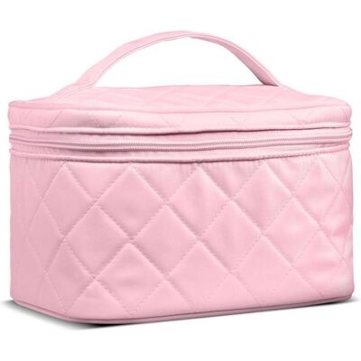 Gillian Jones Boîte Beauté en Nylon Matelassé Rose - Beauty Box - Publicité Gillian Jones Boîte Beauté en Nylon Matelassé Rose - Beauty Box - Publicité