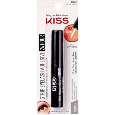 Kiss Faux cils, Strip Eyelash Adhesive 24 Hour Clear (Colle pour cils) - Publicité Kiss Faux cils, Strip Eyelash Adhesive 24 Hour Clear (Colle pour cils) - Publicité