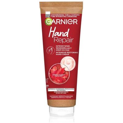 Garnier Réparation des Mains - Crème Intensive pour les Mains - Peau Secque et Endommagée - Publicité Garnier Réparation des Mains - Crème Intensive pour les Mains - Peau Secque et Endommagée - Publicité