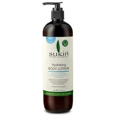 Lotion Hydratante Lime & Coco Sukin (500ml) - Publicité Lotion Hydratante Lime & Coco Sukin (500ml) - Publicité