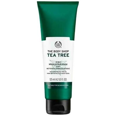 The Body Shop Tea Tree 3-en-1 Nettoyant, Gommage et Masque - Soins de la Peau - Publicité The Body Shop Tea Tree 3-en-1 Nettoyant, Gommage et Masque - Soins de la Peau - Publicité