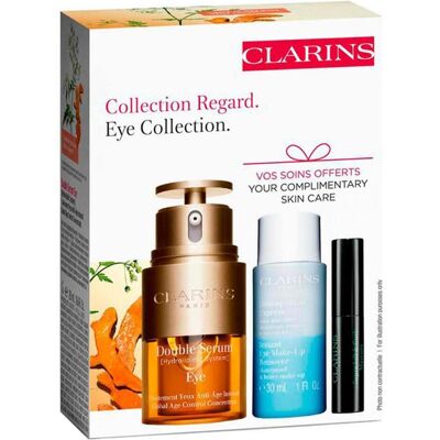 Clarins, Set cadeau beauté, Set Double Serum Eye (Kit de soins du visage) - Publicité Clarins, Set cadeau beauté, Set Double Serum Eye (Kit de soins du visage) - Publicité