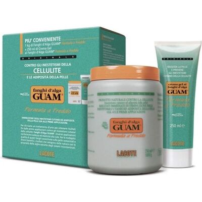 Lacote Srl Guam Boues d'Algues Anticellulite 1kg + Gel 250ml - Publicité Lacote Srl Guam Boues d'Algues Anticellulite 1kg + Gel 250ml - Publicité