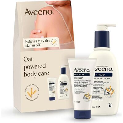 Aveeno, Set cadeau beauté, - Skin Relief Body Care Gift Set for Very Dry and Sensitive Skin (Set soin du corps) - Publicité Aveeno, Set cadeau beauté, - Skin Relief Body Care Gift Set for Very Dry and Sensitive Skin (Set soin du corps) - Publicité