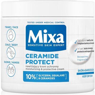Mixa, Lotion pour le corps, KREM Ceramide nawilżający d/twarzy i ciała (Crème pour le corps, 400 ml) - Publicité Mixa, Lotion pour le corps, KREM Ceramide nawilżający d/twarzy i ciała (Crème pour le corps, 400 ml) - Publicité