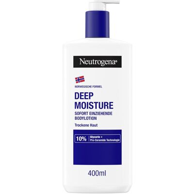 Neutrogena, Lotion pour le corps, Lotion corporelle Deep Moisture (Crème pour le corps, 400 ml) - Publicité Neutrogena, Lotion pour le corps, Lotion corporelle Deep Moisture (Crème pour le corps, 400 ml) - Publicité