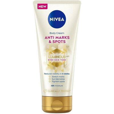Nivea Luminous630 Body Cream - Réduit Vergetures & Taches - Publicité Nivea Luminous630 Body Cream - Réduit Vergetures & Taches - Publicité