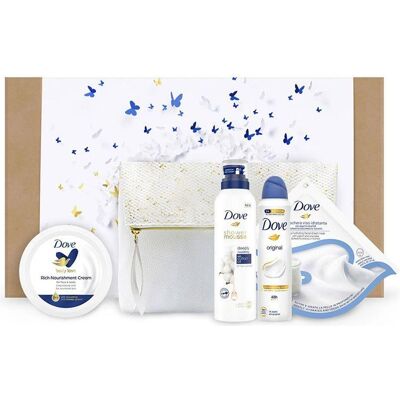 Dove, Set cadeau beauté, 4 Pieces Toiletry Bag (Set soin du corps) - Publicité Dove, Set cadeau beauté, 4 Pieces Toiletry Bag (Set soin du corps) - Publicité