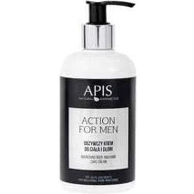 Apis Natural Cosmetics, Crème pour les mains, Apis - Action For Men crème nourrissante pour le corps et les mains 300ml (300 ml) - Publicité Apis Natural Cosmetics, Crème pour les mains, Apis - Action For Men crème nourrissante pour le corps et les mains 300ml (300 ml) - Publicité