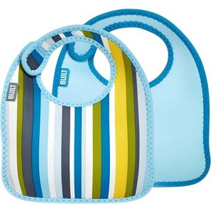 Built, Bavoir, Bib Mess Mate Baby Blue Stripe 2 pcs (6 Mois) - Publicité Built, Bavoir, Bib Mess Mate Baby Blue Stripe 2 pcs (6 Mois) - Publicité