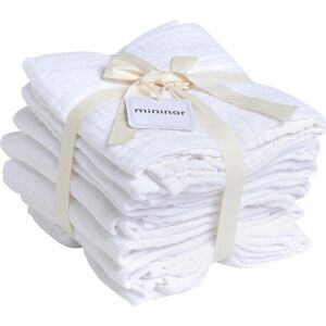 Mininor, Lange + bavoir, Global - Organic Muslin Cloth, 8pcs White (10260) (70 cm, 70 cm) - Publicité Mininor, Lange + bavoir, Global - Organic Muslin Cloth, 8pcs White (10260) (70 cm, 70 cm) - Publicité