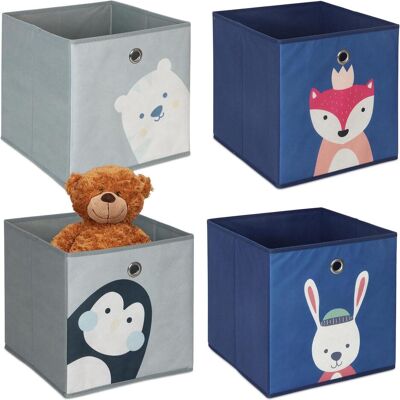 Relaxdays, Boîte à jouets, lot-4 boîtes-rangement - Publicité Relaxdays, Boîte à jouets, lot-4 boîtes-rangement - Publicité